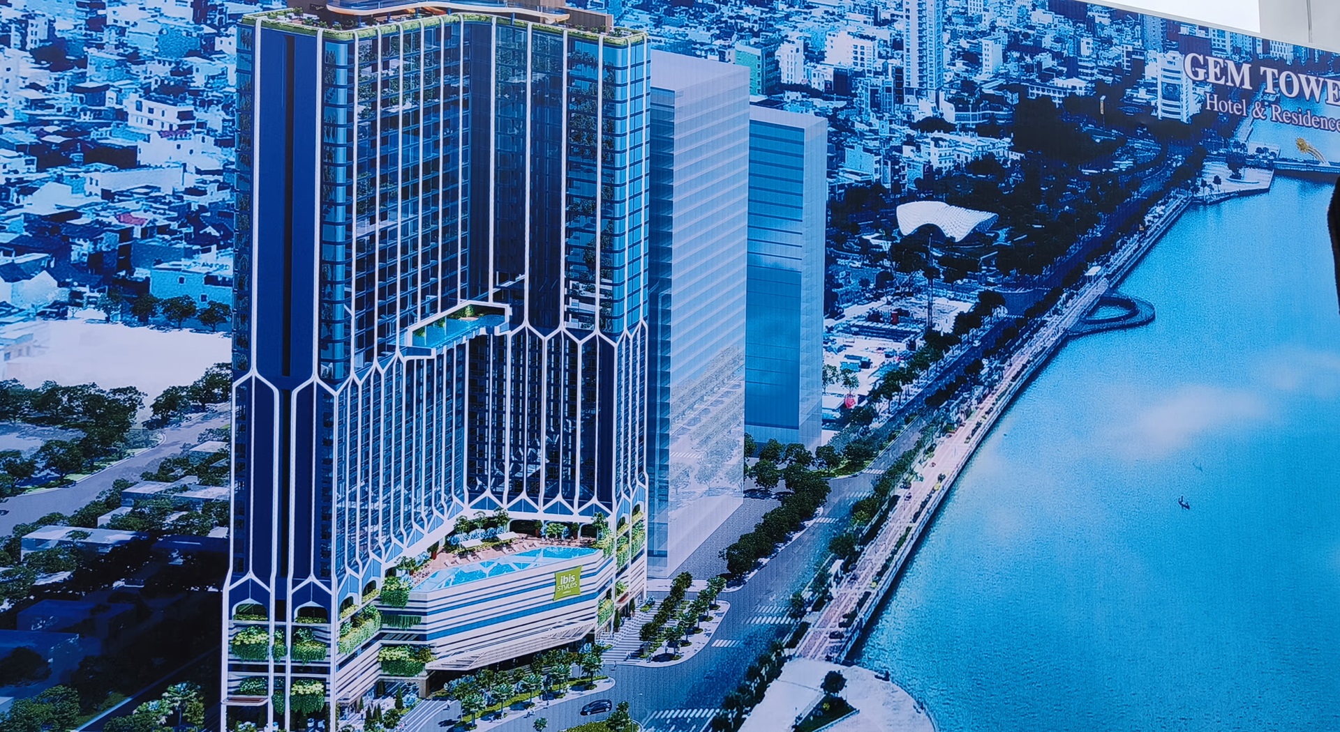 Căn Hộ Chung Cư Gem Tower Đà Nẵng 30 Phối cảnh view nhìn từ trên cao của căn hộ Gem Tower Hotel & Residences Đà Nẵng