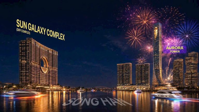 Sun Galaxy Complex Danang DownTown view pháo hoa quốc tế