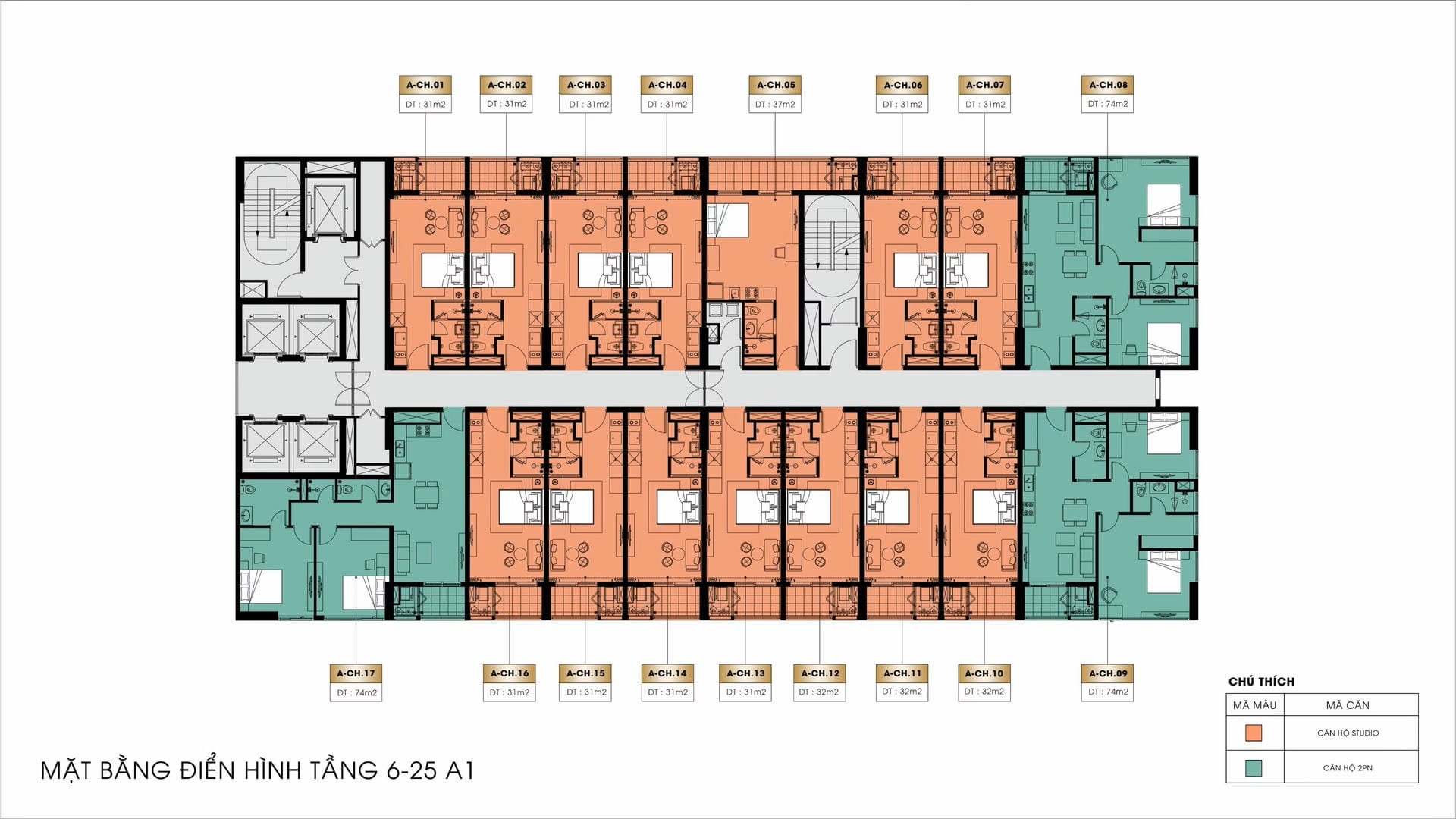 Căn hộ Sun Costa Residence Đà Nẵng 45 Toa A1 Mat Bang Sun Sea Tower Da Nang