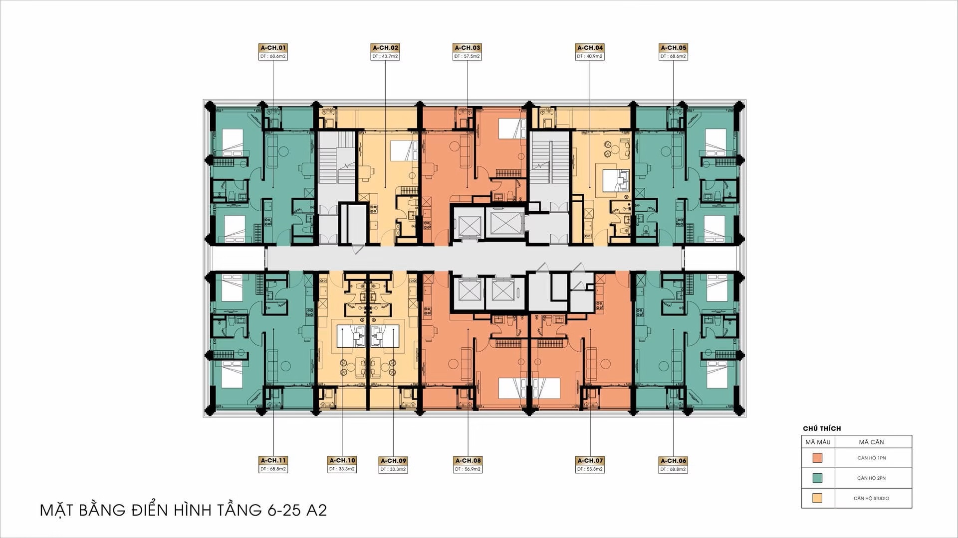 Căn hộ Sun Costa Residence Đà Nẵng 46 Toa A2 Mat Bang Sun Sea Tower Da Nang