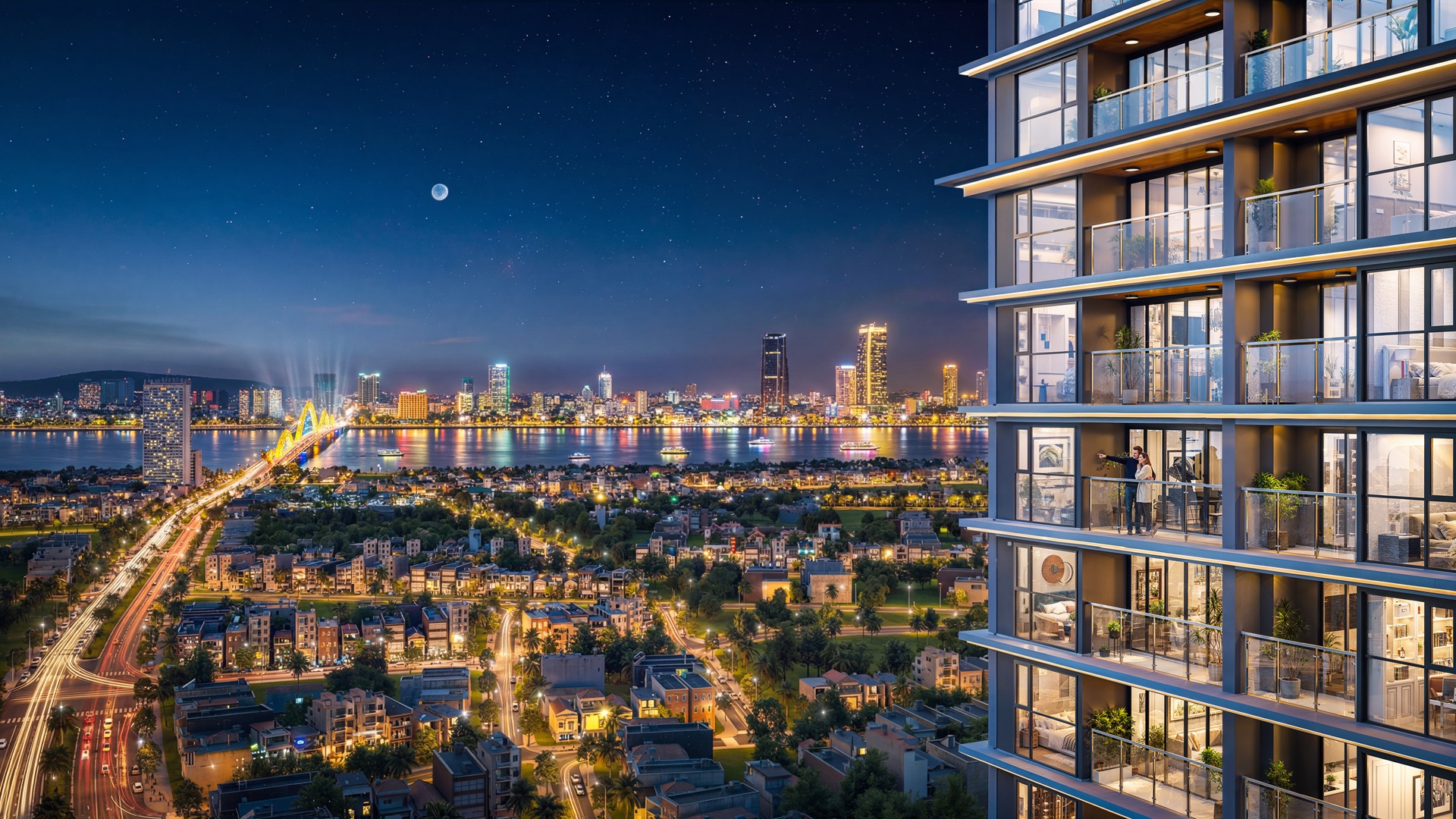 Phối cảnh View Cầu Rồng & Sông Hàn Futa Kim An Đà Nẵng