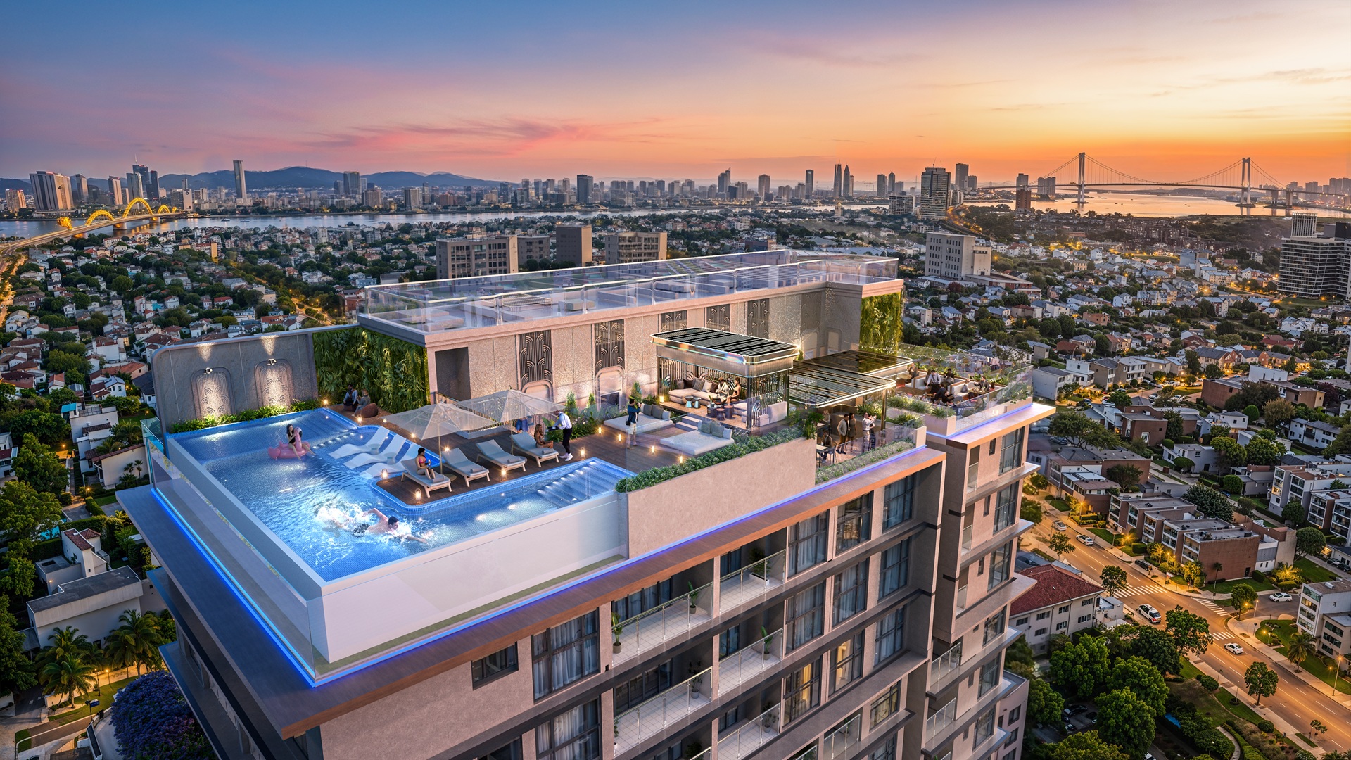 Phối cảnh View Hồ Bơi Futa Kim An Đà Nẵng