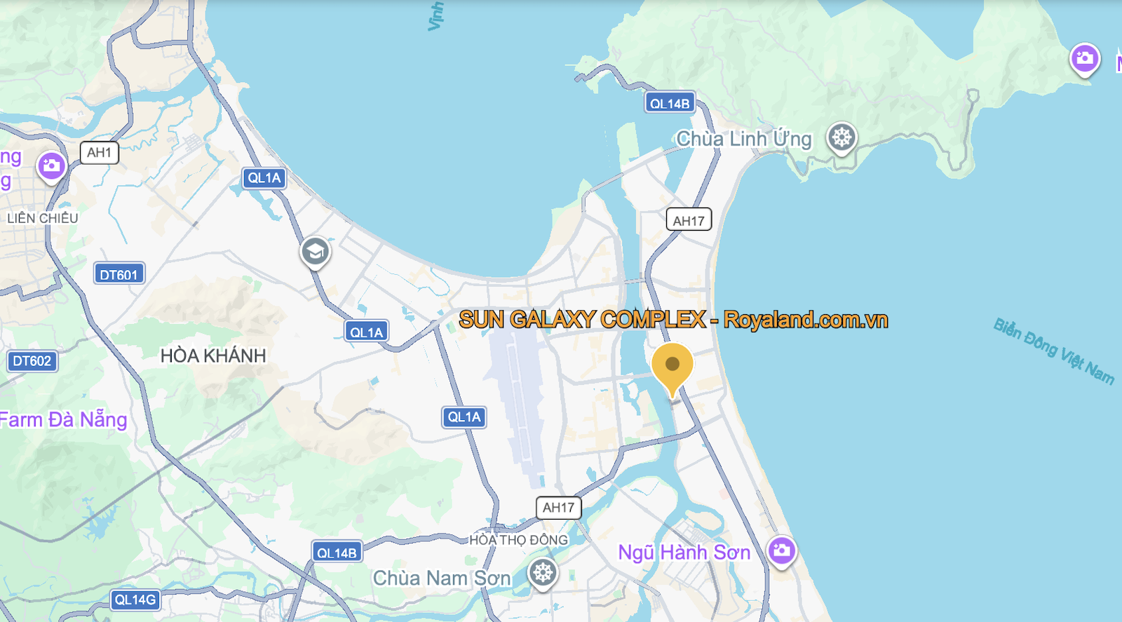 Vị trí căn hộ Sun Galaxy Complex Đà Nẵng